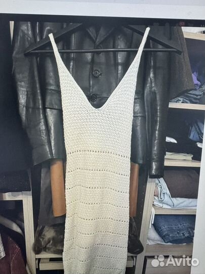Платье сарафан вязаный кроше