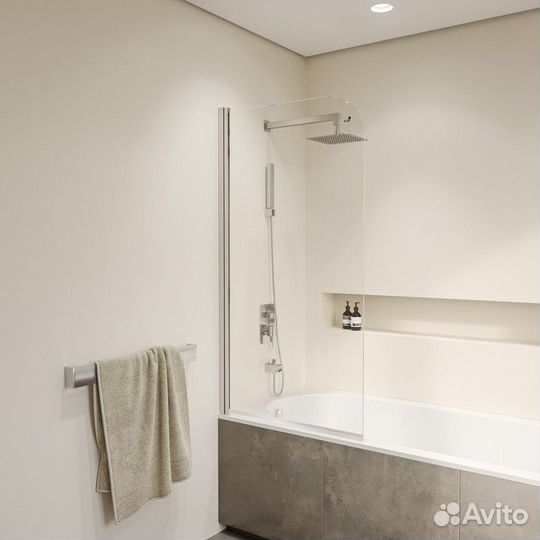 Шторка на ванную стеклянная