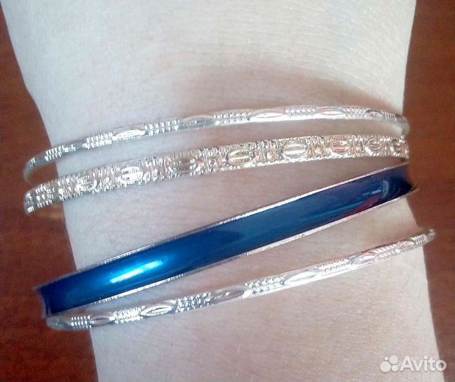 Комплект 4 браслета и кулон