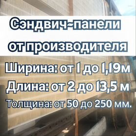 Трехслойные сэндвич-панели 100 мм по ГОСТ 8