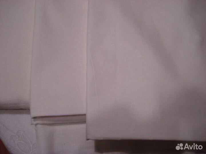 Ситец новый белый 2 отреза
