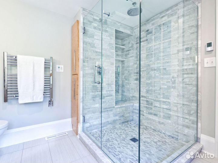 Ограждения для душа с алюминиевым профилем