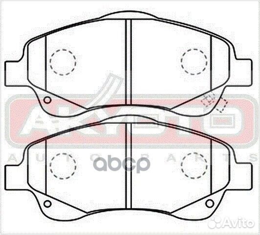 Колодки тормозные дисковые передние AKD-1233 AK