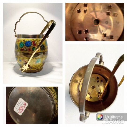 Вазы, ведро для льда,набор специй. Латунь. Индия