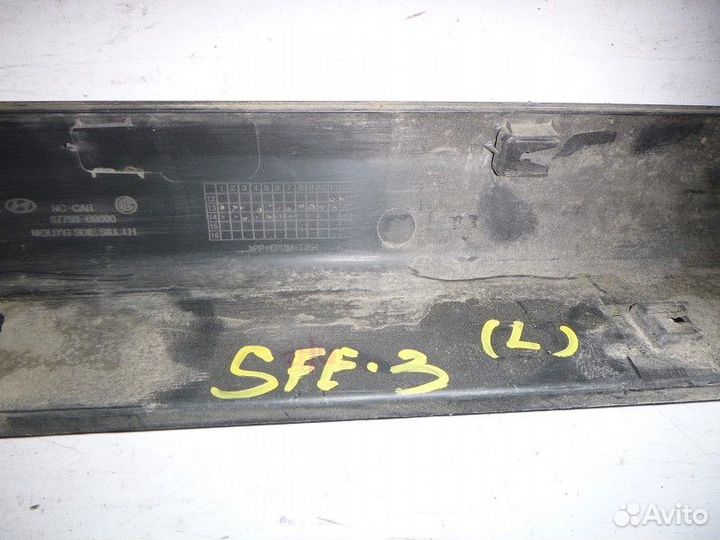 Накладка на порог левая hyundai santa FE 2012