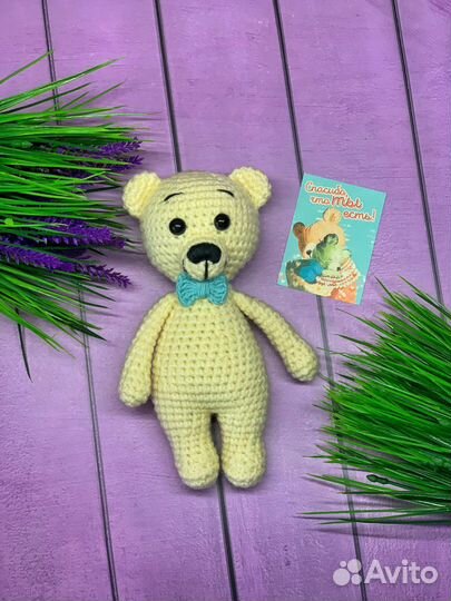 Игрушки вязаные крючком/ зайка/ медвеженок/ котик