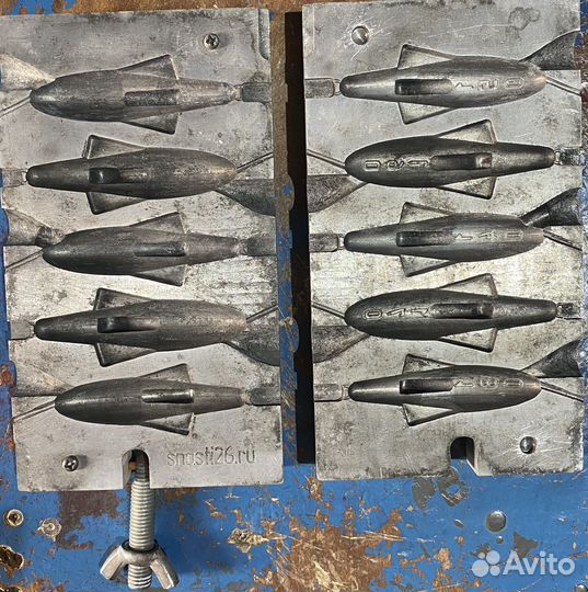 Формы для литья рыболовных грузил