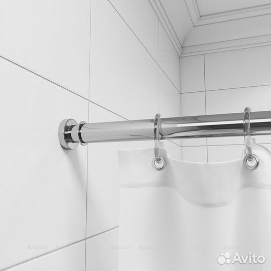 Карниз для ванны прямой Iddis Basic Shower Rod 03