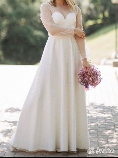 Лаконичное свадебное платье