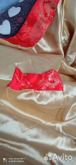 Халат женский длинный шелковый