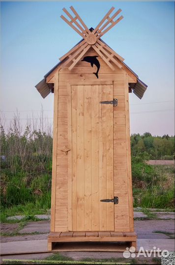 Уличный туалет деревянный JWL459