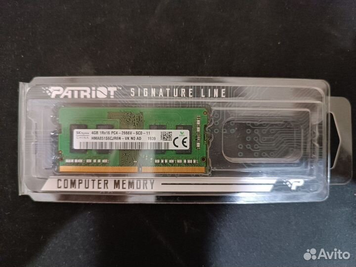 Оперативная память для ноутбука DDR4 4GB 2666