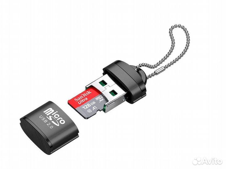 Картридер USB для карт Micro SD новые