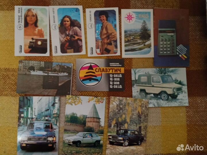 Календарики с рекламой авто,электронники