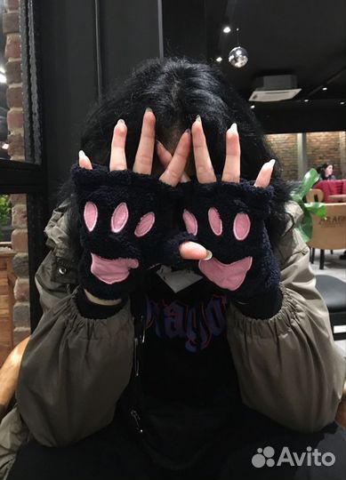 Митенки кошачьи лапки