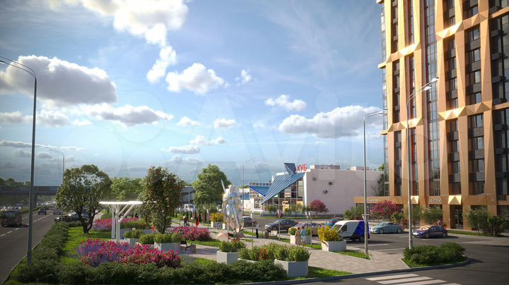 2-к. квартира, 74,2 м², 2/21 эт.