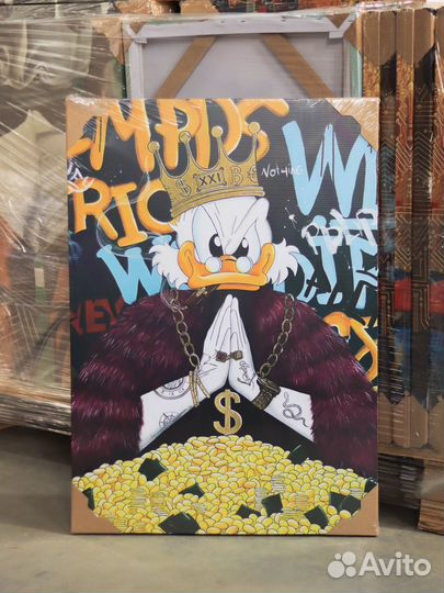 Картина на холсте Скрудж макдак 50х70см