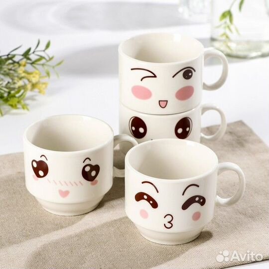 Набор кружек Милашка 160 мл 4 шт