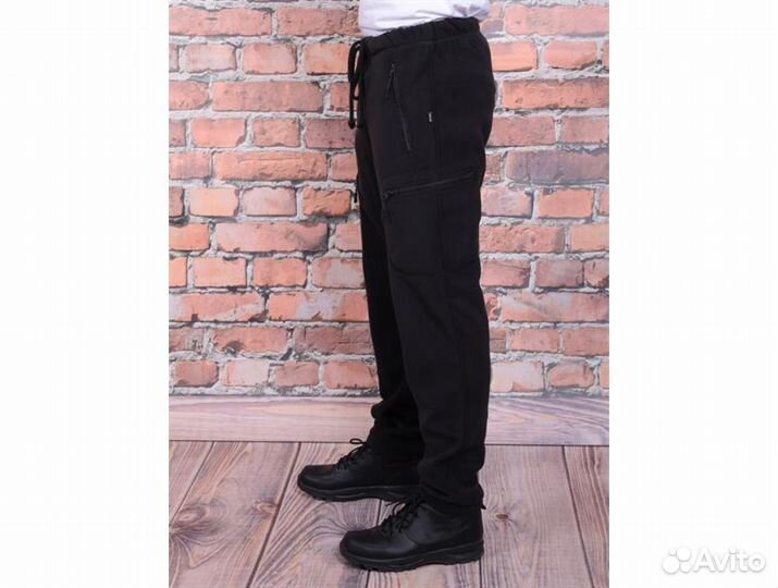 Брюки карго флисовые