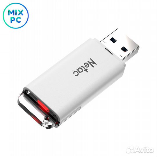 Флеш Диск 128GB Netac U185 White USB 2.0