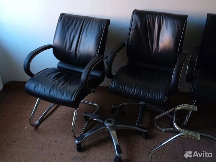 Кресло кожа натуральная Chairman 444 и 445