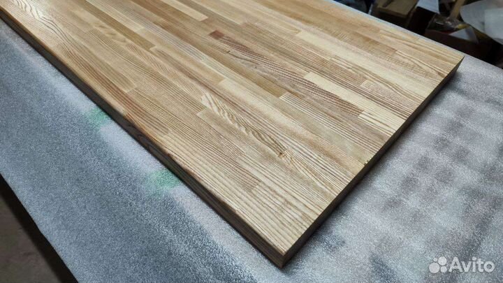 Столешница для ванной из массива ясеня