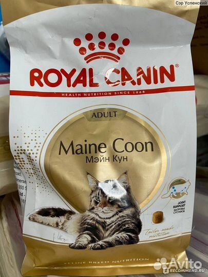 Корм для кошек и котят мейн кун 4 кг royal canin