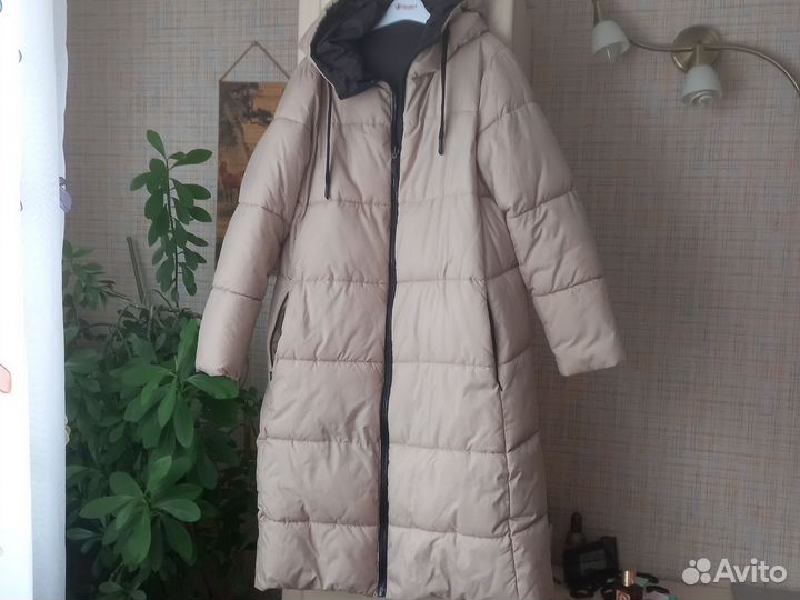 Пальто zara утепленное двустороннее р.S