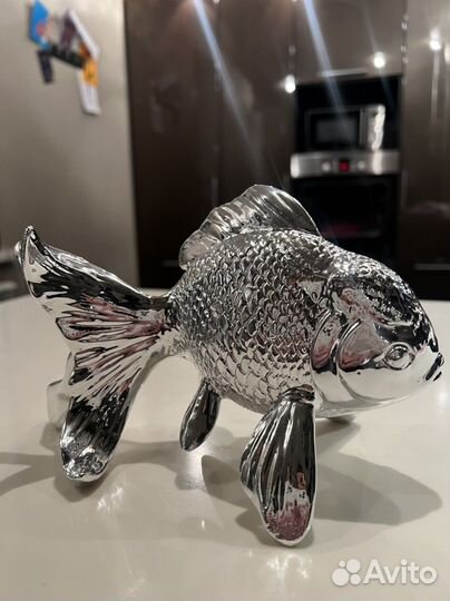Фигурка рыбка серебро