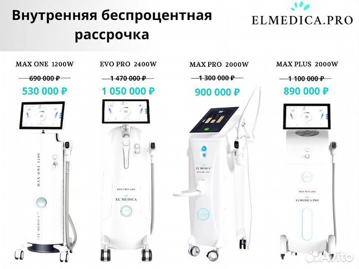 Диодный лазер для эпиляции ElMedica Max’Plus 2000