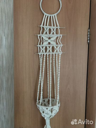 Кашпо подвесное, макраме