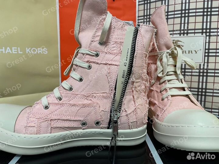 Кеды rick owens ramones slashed