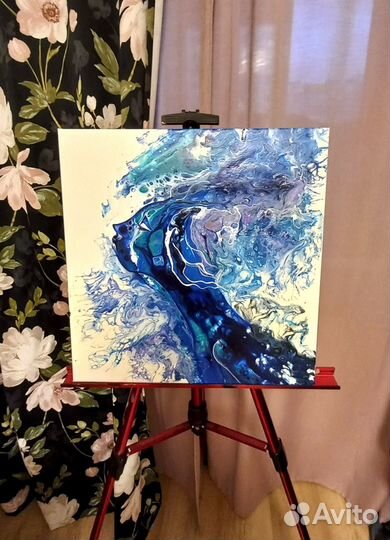 Картина жидким акрилом