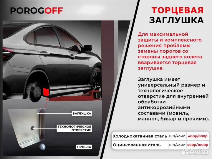 Ремонтные пороги Chevrolet Lanos Седан