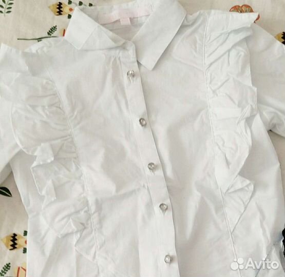 Рубашка школьная для девочки Новая 122 128