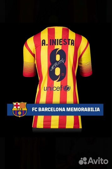 Автограф иньеста Барселона