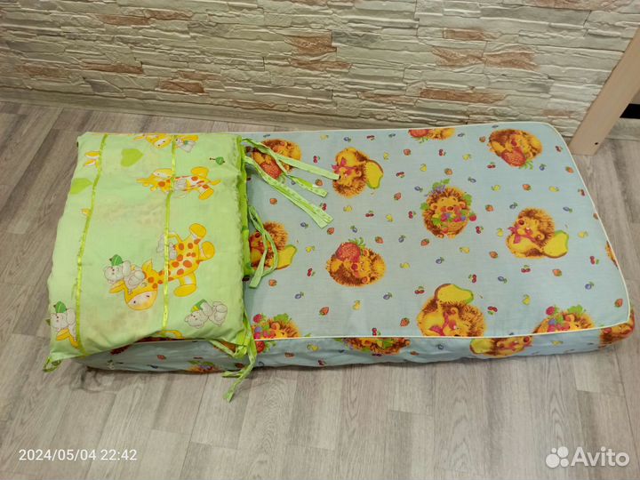 Матрас в детскую кроватку 120 на 60 и бортики