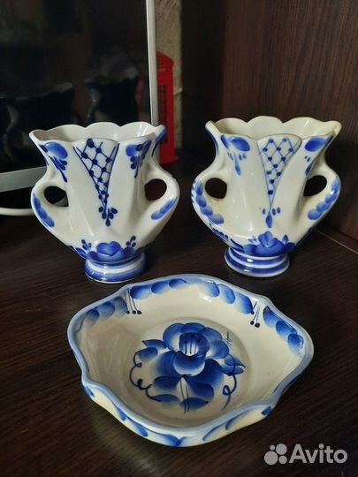 Гжель посуда фигурки