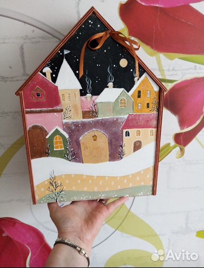 Ящик деревянный подарочный