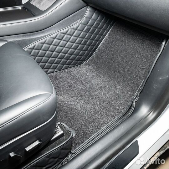 3D коврики из экокожи для Tesla - на все модели