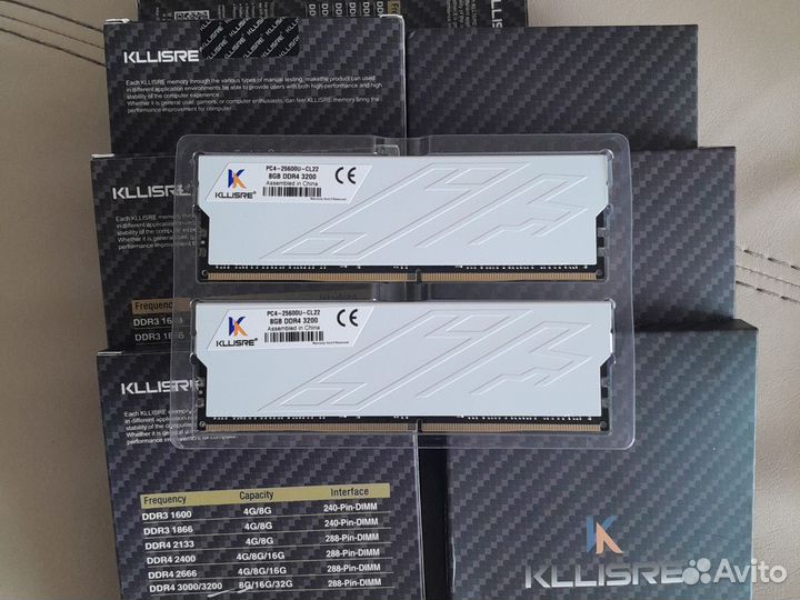 Оперативная память ддр4 2шт.по 8gb 3200 для Intel