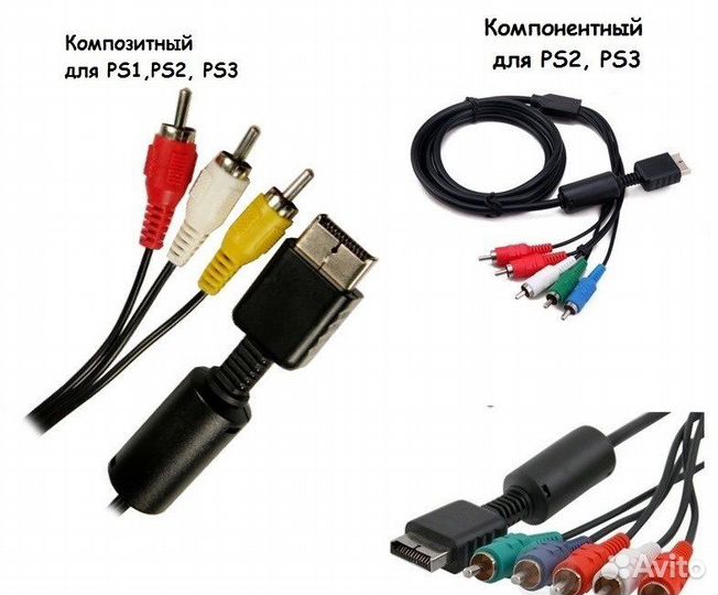 AV тюльпаны кабель Sony PS3 PS2 PS1 xbox 360