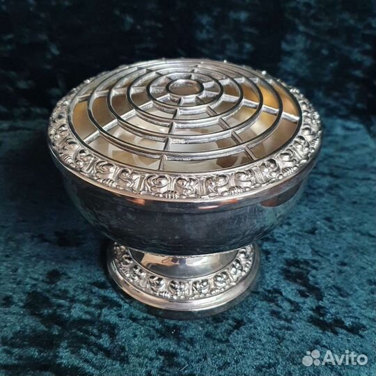 Ваза для букетов, украшения стола, серебрение, 80е