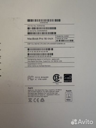 MacBook Pro 16 M3 Max/64 GB/40c GPU/AppleCare+