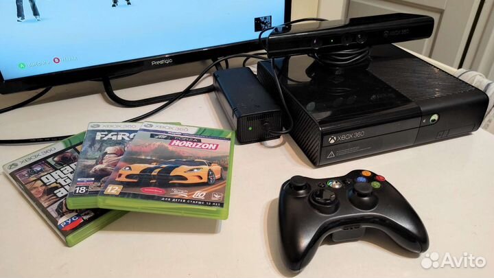 Xbox 360е 500 гб + kinect