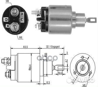 131586c реле втягивающее Audi 80/100/A4, VW Go