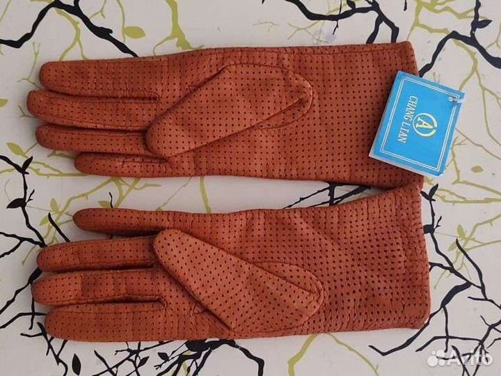 Перчатки перфорированная кожа