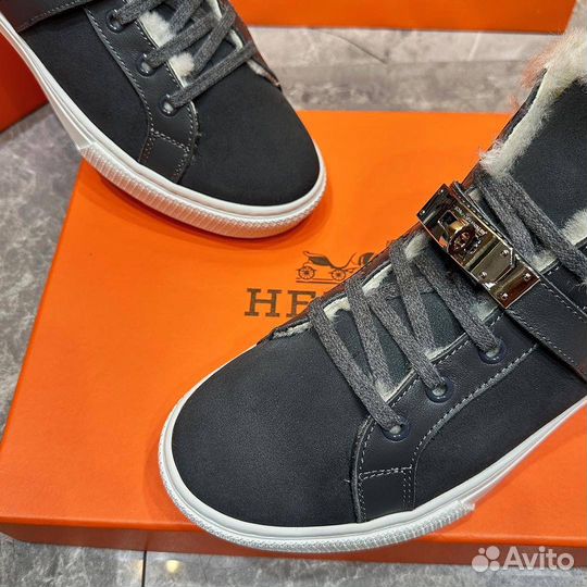 Кеды мужские зимние Hermes