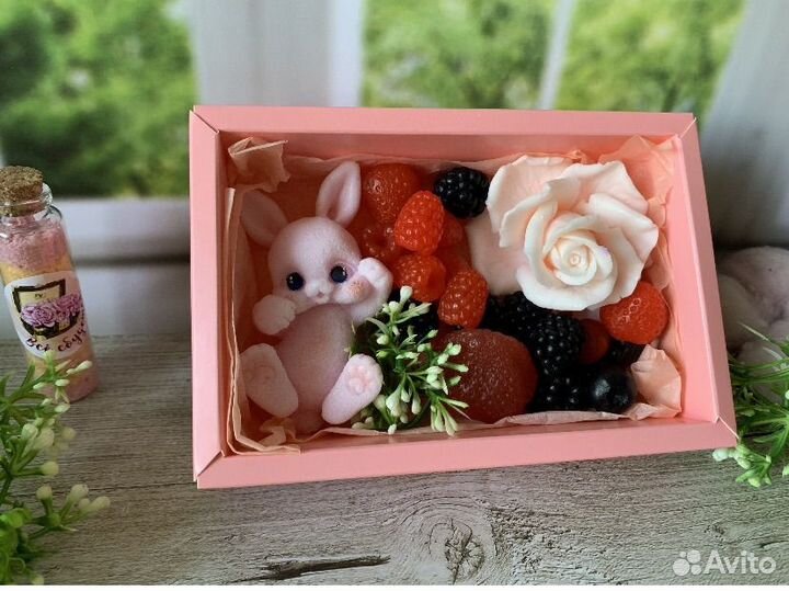 Подарочный набор мыла ручной работы Зайка