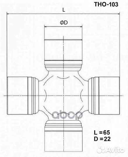 Крестовина карданного вала toyo 44330-538-004 T